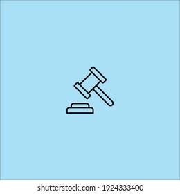 hammer icon in background blue