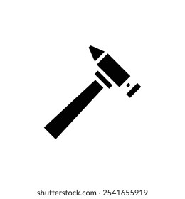 Hammer icon Black and white outline vector