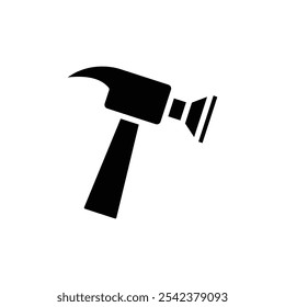 Hammer icon Black and white outline vector