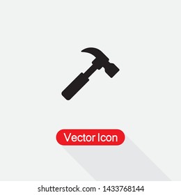 Hammer Icon, Carpenter Hammer Icon Vector Illustration Eps10