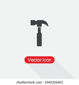 Hammer Icon, Carpenter Hammer Icon Vector Illustration Eps10