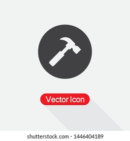 Hammer Icon, Carpenter Hammer Icon Vector Illustration Eps10