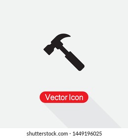 Hammer Icon, Carpenter Hammer Icon Vector Illustration Eps10