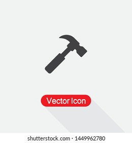 Hammer Icon, Carpenter Hammer Icon Vector Illustration Eps10