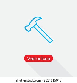 Hammer Icon, Carpenter Hammer Icon Vector Illustration Eps10