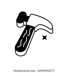Hammer icon clean and modern vector illustration