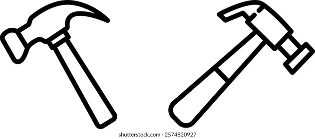 "Hammer Icon for Construction and Repair"