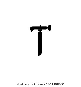 Hammer icon. Construction tool icon. Build worker equipment sign