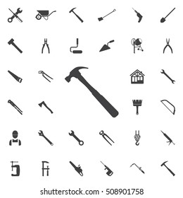 Hammer icon. construction, tools icons universal set for web and mobile