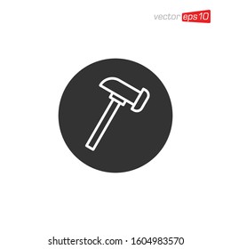 Hammer Icon Design Illustration Vector