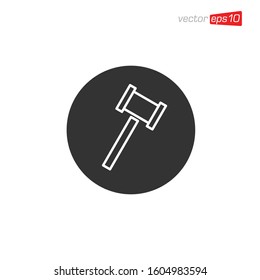 Hammer Icon Design Illustration Vector