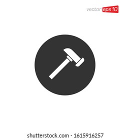 Hammer Icon Design Illustration Vector