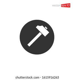 Hammer Icon Design Illustration Vector