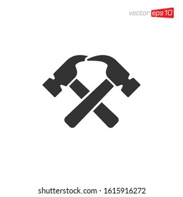 Hammer Icon Design Illustration Vector