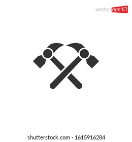 Hammer Icon Design Illustration Vector