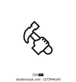 Hammer icon, design inspiration vector template for interface and any purpose