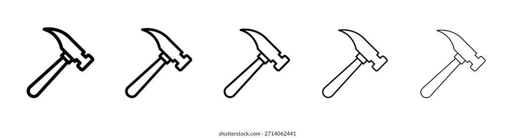 Diseño del icono del martillo, logotipo, App, UI. Ilustración vectorial, EPS