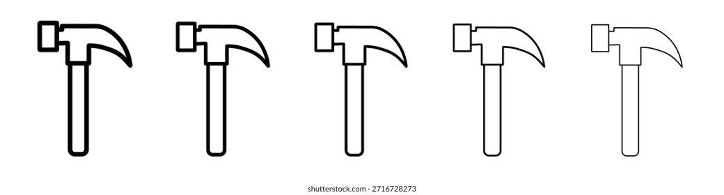 Hammer icon design, logo, app, UI. Ilustração vetorial, EPS