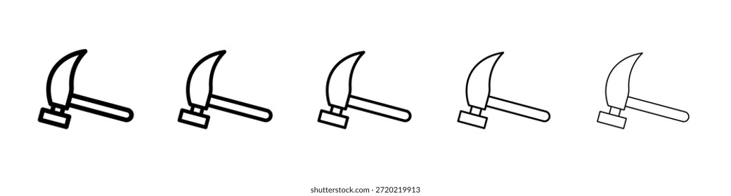 Diseño del icono del martillo, logotipo, App, UI. Ilustración vectorial, EPS