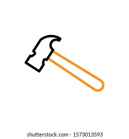 hammer icon design template trendy