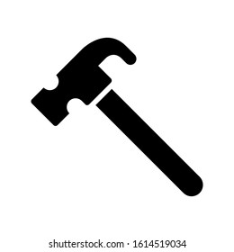 Hammer icon design template, vector icon designed in flat style isolated on white background, solid icon vector design, can be used for web and various needs of your project