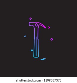Hammer icon design vector