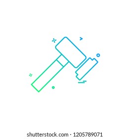 Hammer icon design vector 