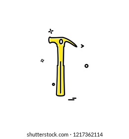 Hammer icon design vector