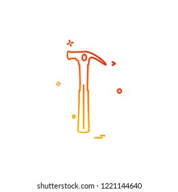 Hammer icon design vector