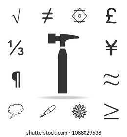 Hammer icon. Detailed set of web icons and signs. Premium graphic design. One of the collection icons for websites, web design, mobile app on white background