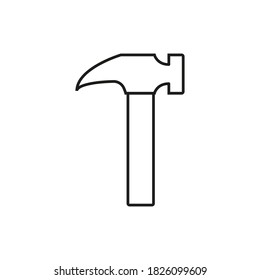 hammer icon Element of building icon for mobile concept and web apps. Thin line hammer icon can be used for web and mobile. Premium icon on white background