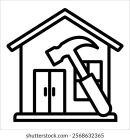 Hammer Icon Element For Design