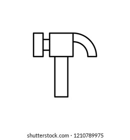 hammer icon. Element of simple web icon. Thin line icon for website design and development, app development. Premium icon