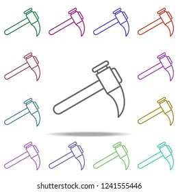 hammer icon. Elements of auto workshop in multi color style icons. Simple icon for websites, web design, mobile app, info graphics on white background