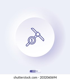 hammer Icon. Finance Icons. Money Related Vector Icons.  Design with elements for mobile concepts and web apps.