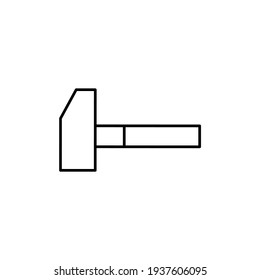 Hammer-Symbol auf schwarz-weißem Hintergrund 