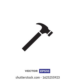 Hammer Icon Flat Design Illustration