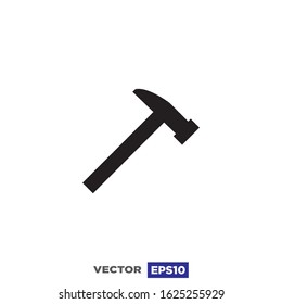 Hammer Icon Flat Design Illustration