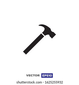 Hammer Icon Flat Design Illustration