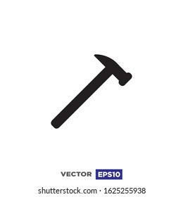 Hammer Icon Flat Design Illustration