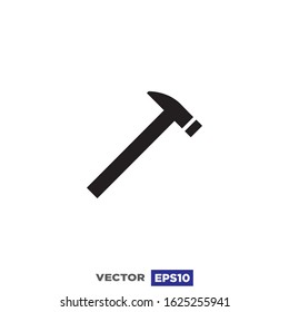 Hammer Icon Flat Design Illustration