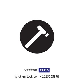 Hammer Icon Flat Design Illustration