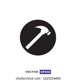 Hammer Icon Flat Design Illustration