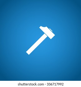 hammer icon. Flat design style EPS 10