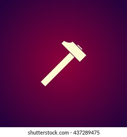 hammer icon. Flat design style EPS 10