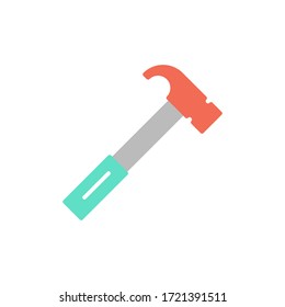 hammer icon flat design vector. isolated on white background