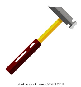 Hammer icon. Flat illustration of claw hammer isolated vector sign symbol