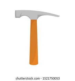 Hammer icon. Flat illustration of hammer vector icon for web design
