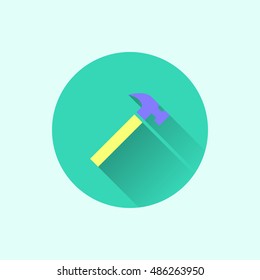 hammer icon. flat style