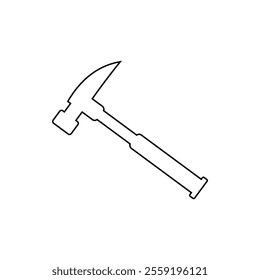 Hammer icon flat style isolated. Vector